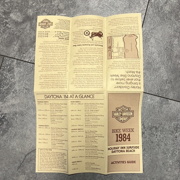 HARLEY DAVIDSON  1982 1983 1984 Bike Week Activities Guide’s excellent condition - Picture 4 of 8